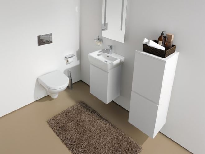 LAUFEN PRO umývátko 45 cm, s otvorem pro baterii a přepadem, LCC H8119514001041 Obrázek - fotka