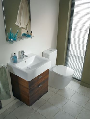 CONCEPT CUBE umyvadlo 50 cm s otvorem pro baterii a přepadem, alpská bílá E788101 Obrázek - fotka