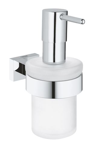 GROHE ESSENTIALS CUBE dávkovač tekutého mýdla 160 ml, nástěnný, sklo, chrom 40756001 Obrázek - Hlavní obrázek