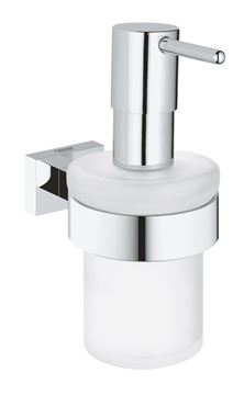 GROHE ESSENTIALS CUBE dávkovač tekutého mýdla 160 ml, nástěnný, sklo, chrom