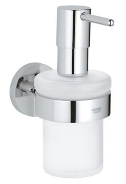 GROHE ESSENTIALS dávkovač tekutého mýdla 160 ml, nástěnný, sklo, chrom