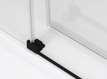 RONAL TOP-LINE S TLSAC sprchový kout 90x90 cm, rohový vstup, posuvné dveře, black line/čiré sklo TLSAC 090 06 07 Obrázek - fotka