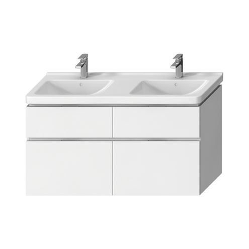 JIKA CUBITO PURE dvojumyvadlo 130 cm, se 2 otvory pro baterie a přepadem, Jika perla H8144201001041 Obrázek - fotka