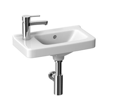 JIKA CUBITO PURE umývátko 45 cm, s otvorem pro baterii vlevo, s přepadem