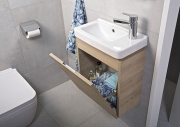 JIKA CUBITO PURE umývátko 45 cm, s otvorem pro baterii vlevo, s přepadem H8114230001051 Obrázek - fotka