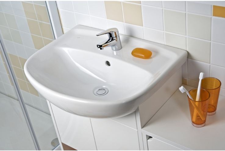 JIKA LYRA PLUS umyvadlo 55 cm, s otvorem pro baterii a přepadem H8133820001041 Obrázek - fotka