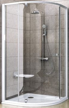 RAVAK PIVOT PSKK3 80 sprchový kout 80x80 cm, R500, pivotové dveře, bílá/chrom/sklo transparent