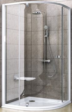 RAVAK PIVOT PSKK3 90 sprchový kout 90x90 cm, R500, pivotové dveře, bílá/chrom/sklo transparent