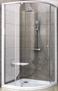 RAVAK PIVOT PSKK3 90 sprchový kout 90x90 cm, R500, pivotové dveře, bílá/chrom/sklo transparent