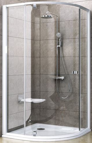 RAVAK PIVOT PSKK3 90 sprchový kout 90x90 cm, R500, pivotové dveře, bílá/chrom/sklo transparent 37677100Z1 Obrázek - Hlavní obrázek