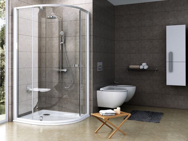 RAVAK PIVOT PSKK3 100 sprchový kout 100x100 cm, R500, pivotové dveře, bílá/chrom/sklo transparent 376AA100Z1 Obrázek - fotka