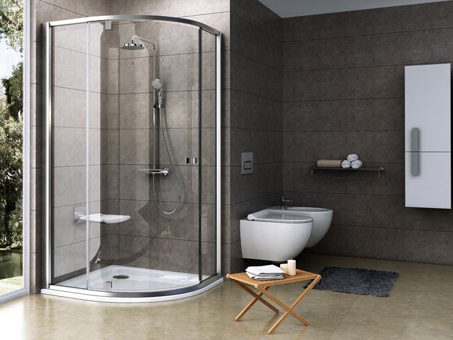RAVAK PIVOT PSKK3 100 sprchový kout 100x100 cm, R500, pivotové dveře, satin/sklo transparent 376AAU00Z1 Obrázek - fotka