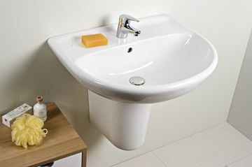 JIKA LYRA PLUS umývátko 45 cm, s otvorem pro baterii a přepadem H8153820001041 Obrázek - fotka