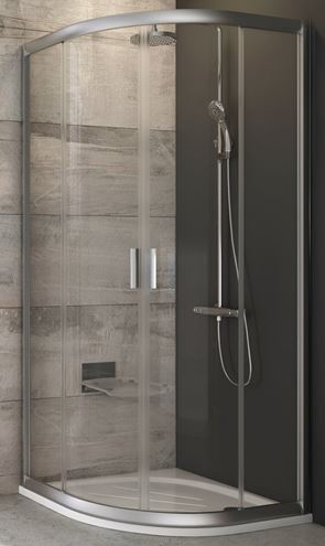 RAVAK BLIX BLCP4 90 sprchový kout 90x90 cm, R500, posuvné dveře, satin/sklo transparent 3B270U00Z1 Obrázek - Hlavní obrázek