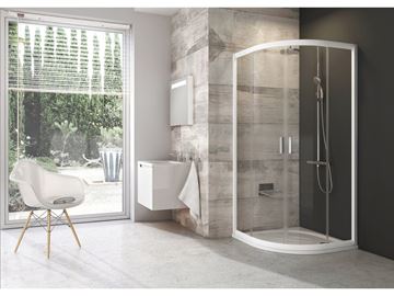 RAVAK BLIX BLCP4 90 sprchový kout 90x90 cm, R500, posuvné dveře, bílá/sklo transparent 3B270100Z1 Obrázek - fotka