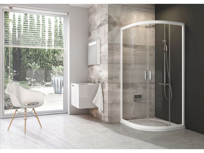 RAVAK BLIX BLCP4 80 sprchový kout 80x80 cm, R500, posuvné dveře, bílá/sklo transparent 3B240100Z1 Obrázek - fotka