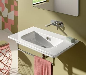 CONCEPT S umyvadlo 80 cm, bez otvoru pro baterii, s přepadem, Cataglaze 0720810001 Obrázek - fotka