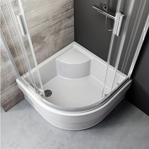 RAVAK BLIX BLCP4-80 SABINA sprchový kout 80x80 cm, R500, snížený, posuvné dveře, lesk/sklo tranpsarent 3B240C40Z1 Obrázek - fotka