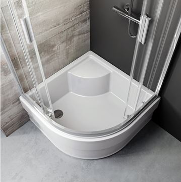 RAVAK BLIX BLCP4-80 SABINA sprchový kout 80x80 cm, R500, snížený, posuvné dveře, lesk/sklo tranpsarent 3B240C40Z1 Obrázek - fotka