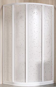 RAVAK SUPERNOVA SKCP4 90 sprchový kout 90x90 cm, R500, posuvné dveře, bílá/plast pearl
