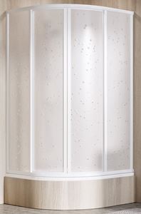 RAVAK SUPERNOVA SKCP4 SABINA 90 sprchový kout 90x90 cm, R500, snížený, posuvné dveře, bílá/plast pearl