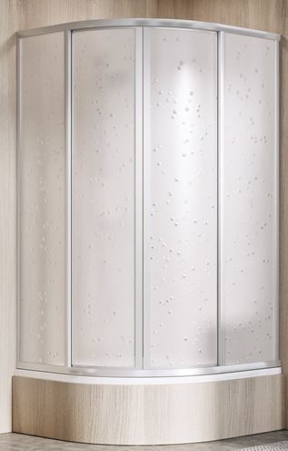 RAVAK SUPERNOVA SKCP4 SABINA 80 sprchový kout 80x80 cm, R500, snížený, posuvné dveře, satin/plast pearl 31144VU0011 Obrázek - Hlavní obrázek