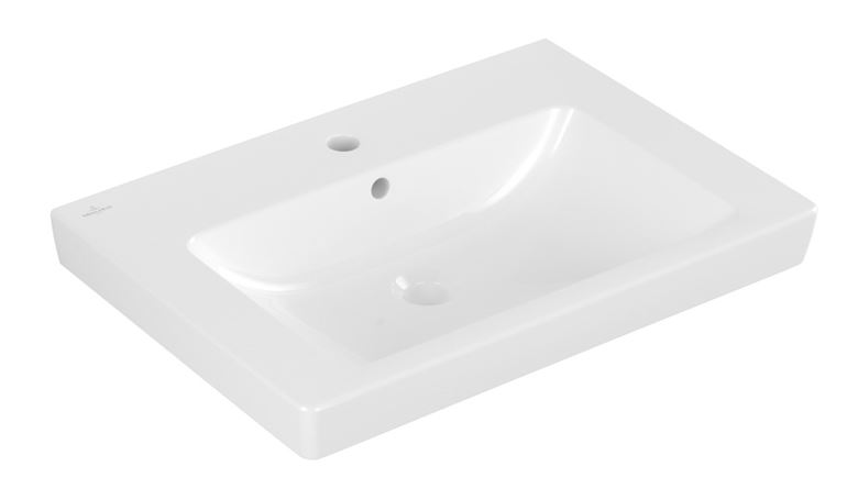 VILLEROY & BOCH SUBWAY 2.0 umyvadlo 60 cm, s otvorem pro baterii a přepadem, broušené, alpská bílá 71136G01 Obrázek - Hlavní obrázek
