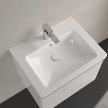 VILLEROY & BOCH SUBWAY 2.0 umyvadlo 60 cm, s otvorem pro baterii a přepadem, CeramicPlus, alpská bílá 7113F0R1 Obrázek - fotka