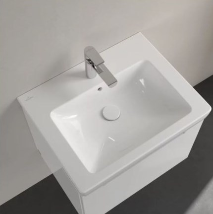 VILLEROY & BOCH SUBWAY 2.0 umyvadlo 60 cm, s otvorem pro baterii a přepadem, CeramicPlus, alpská bílá 7113F0R1 Obrázek - fotka