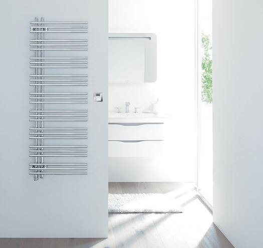 ZEHNDER YUCCA ASYM designový radiátor 1876/578, jednořadý, elektrický, levý, chrom YAECL-170-60/GD Obrázek - fotka