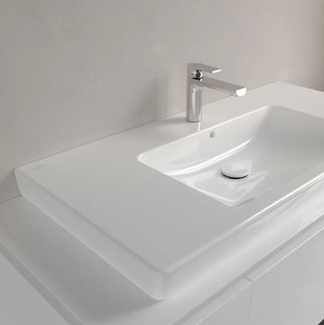 VILLEROY & BOCH SUBWAY 2.0 umyvadlo 100 cm, s otvorem pro baterii a přepadem, CeramicPlus, broušené 71751GR1 Obrázek - fotka