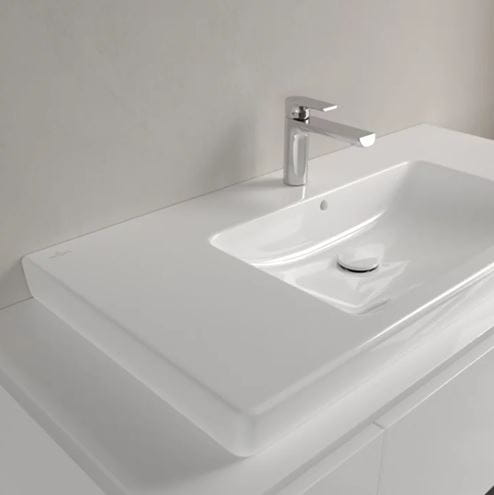 VILLEROY & BOCH SUBWAY 2.0 umyvadlo 100 cm, s otvorem pro baterii a přepadem, CeramicPlus, broušené 71751GR1 Obrázek - fotka