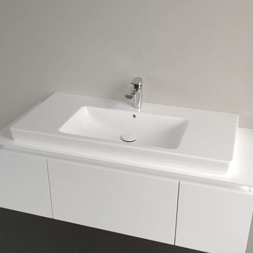 VILLEROY & BOCH SUBWAY 2.0 umyvadlo 100 cm, s otvorem pro baterii a přepadem, CeramicPlus, broušené 71751GR1 Obrázek - fotka