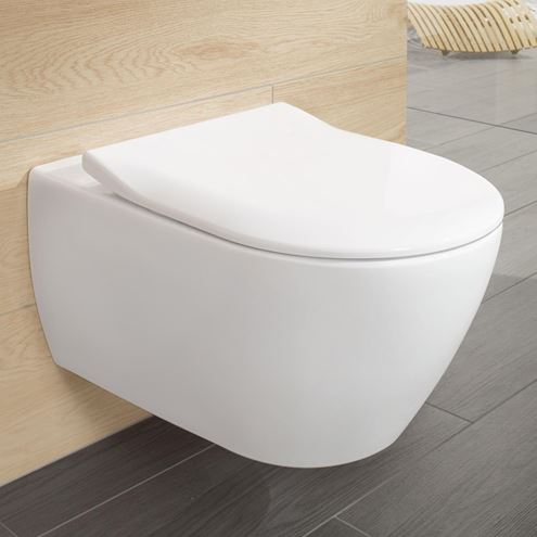VILLEROY & BOCH SUBWAY 2.0 WC sedátko Slim, SoftClosing, alpská bílá 9M78S101 Obrázek - fotka