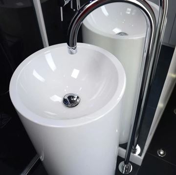 ALAPE WT.RX400K umyvadlo na podlahu 40,4 cm, bez přepadu, glazovaná ocel VA4503000000 Obrázek - fotka