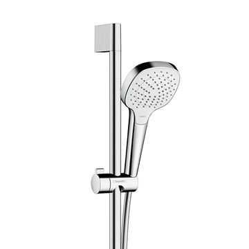 HANSGROHE CROMA SELECT E VARIO sprchový set s termostatickou baterií, ruční sprcha se 3 proudy, tyč, hadice, bílá/chrom 27081400 Obrázek - fotka