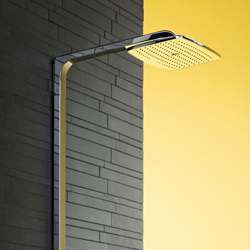 HANSGROHE RAINDANCE E360 SHOWEPIPE 360 sprchový set s termostatickou baterií, horní sprcha, ruční sprcha se 3 proudy, tyč, hadice, držák, chrom 27112000 Obrázek - fotka