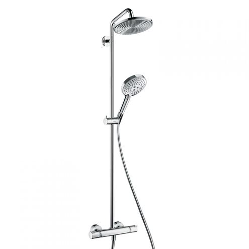 HANSGROHE RAINDANCE S SHOWERPIPE sprchový set s termostatickou baterií, horní sprcha, ruční sprcha se 3 proudy, tyč, hadice, EcoSmart, chrom 27116000 Obrázek - Hlavní obrázek
