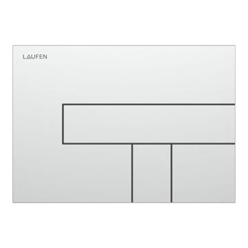LAUFEN INEO ovládací tlačítko Dual Flush LIS AW100, pro dvě splachování, plast, matný chrom