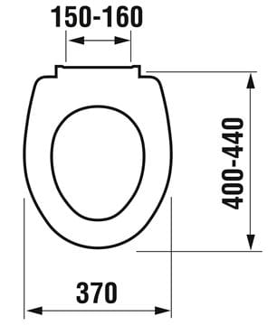 JIKA ZETA WC sedátko, bílá H8932740000001 Technický nákres