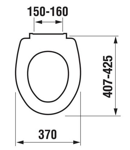 JIKA ZETA WC sedátko, bílá H8932710000637 Technický nákres