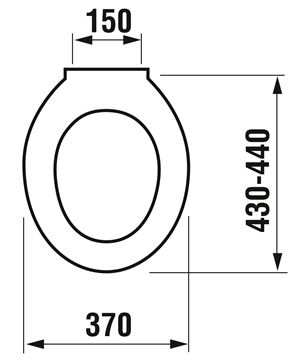 JIKA DINO WC sedátko, bílá H8933703000001 Technický nákres