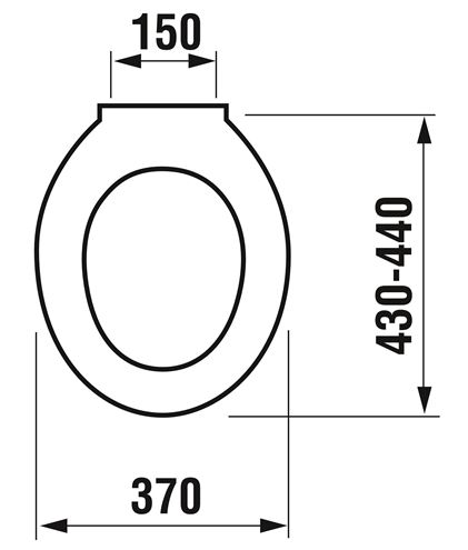 JIKA DINO WC sedátko, bílá 8.9337.0.300.063.1 Technický nákres