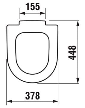 JIKA MIO WC sedátko, bílá H8927113000001 Technický nákres