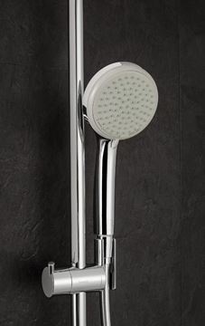 HANSGROHE CROMA SHOWERPIPE 220 sprchový set s termostatickou baterií, horní sprcha, ruční sprcha se 4 proudy, tyč, hadice, chrom 27185000 Obrázek - fotka