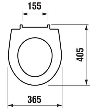 JIKA LYRA PLUS WC sedátko, SlowClose, bílá H8933813000001 Technický nákres