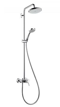 HANSGROHE CROMA SHOWERPIPE 220 sprchový set s baterií, horní sprcha, ruční sprcha se 4 proudy, chrom