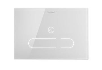 DURAVIT DURASYSTEM ovládací tlačítko splachování, senzorové, s podsvícením, napájení ze sítě, sklo, bílá