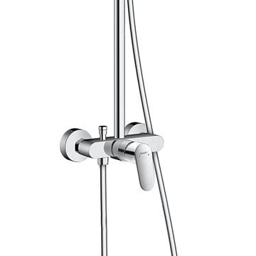 HANSGROHE CROMETTA E SHOWERPIPE 240 sprchový set s baterií, horní sprcha, ruční sprcha se 2 proudy, tyč, hadice, chrom 27284000 Obrázek - fotka