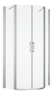 RONAL DIVERA D22ERB sprchový kout 80x80 cm, R550, křídlové dveře, aluchrom/čiré sklo